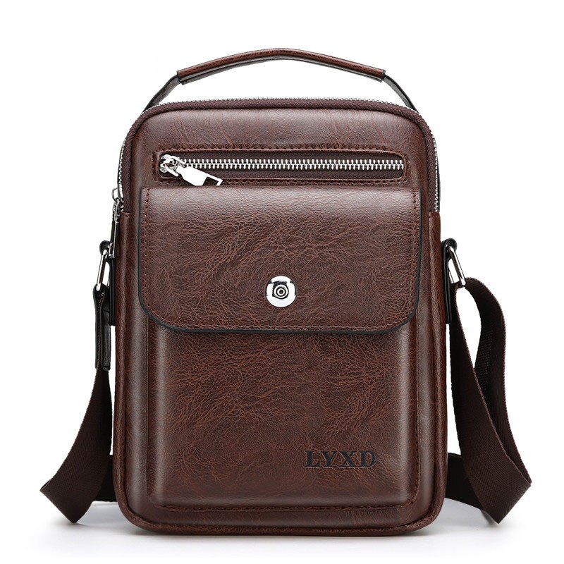 Retro Stil männer PU Business Reise Messenger Tasche EINE Vielzahl Von Stilen Einfarbig Einfache Und Vielseitige Schulter Tasche: brown