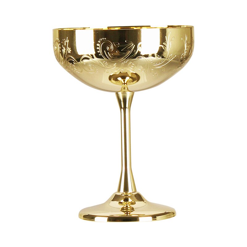 304 rustfrit stål 270ml martini cocktailglas bæger personlighed metal glas hvede øre glas champagneglas