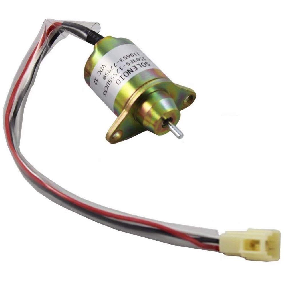 1503ES-12S5SUC5S Engine Stop Solenoid Valve 12V Fuel Shut Off Solenoid Replacement for Yanmar 119653-77950