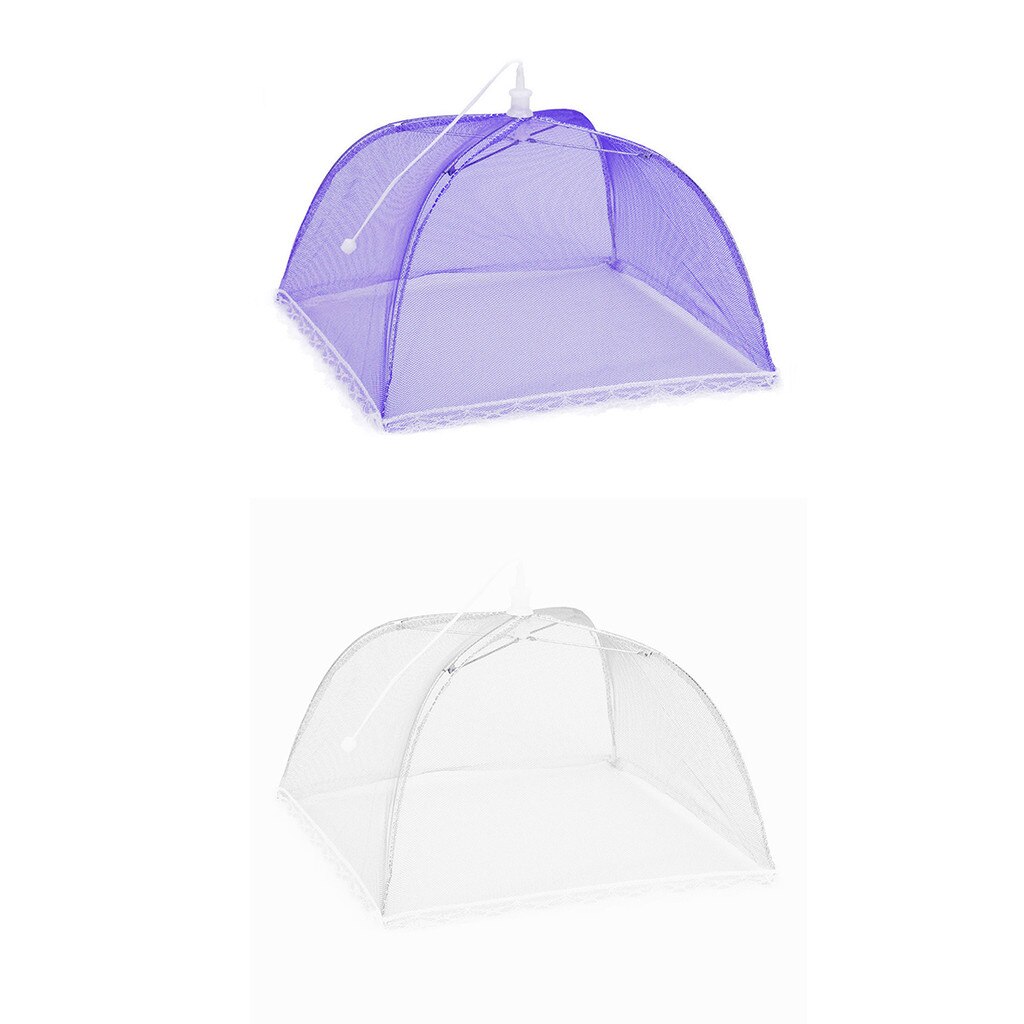 Kichen Accessoires 2 Grote Pop-Up Mesh Screen Beschermen Voedsel Cover Tent Dome Net Paraplu Picknick Bbq Plaat Paraplu protector: F