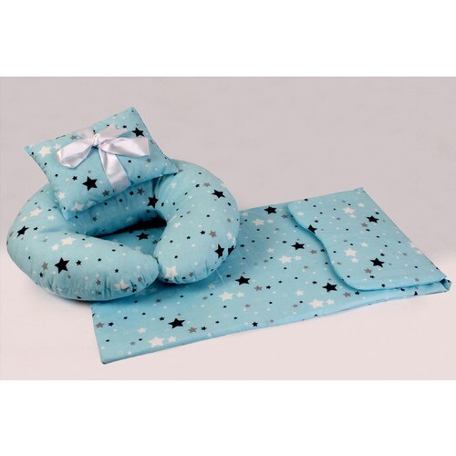Baby Breast Feeding Cushion Set Blue