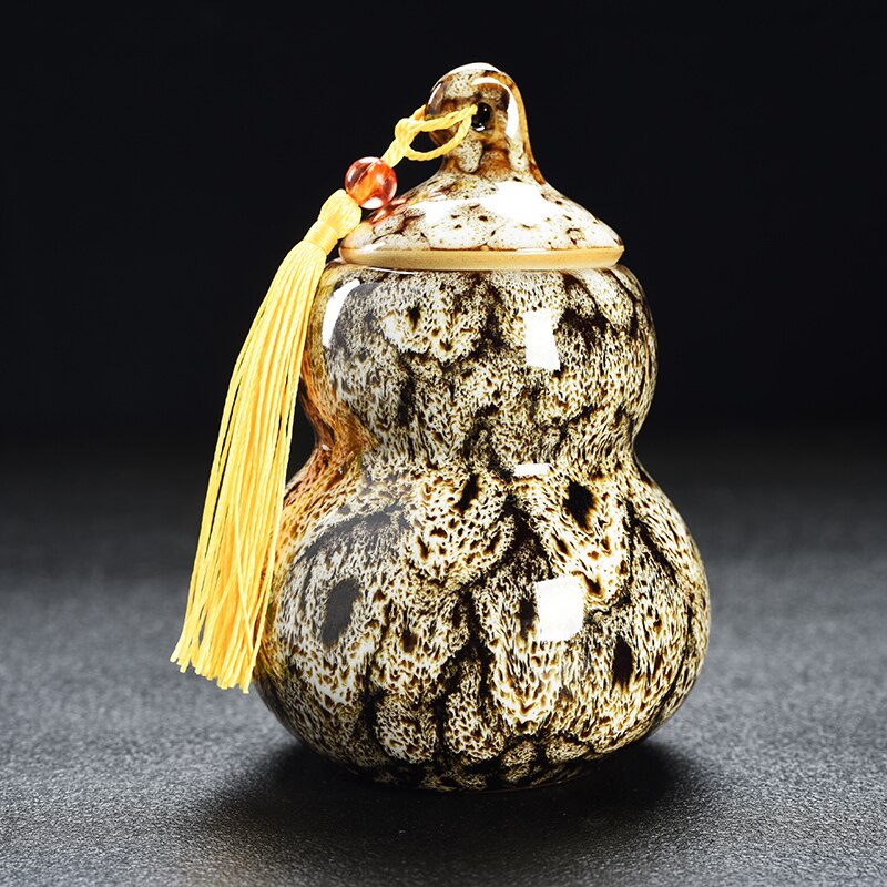 Gourd Pet Urn - Pets buried in ceramic tank urns Ceramics: Clear