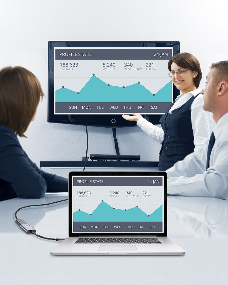 ESR Medio USB Adapter for USB 3.1 USB-C to HDMI Converter for MacBook Air Pro Matebook/Samsung Tablet iPad Adapter