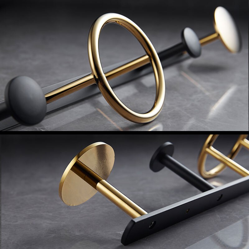 Styl europejski miedziany wieszak ścienny brelok złoty akcesoria łazienkowe ręcznik haczyk na ubrania wieszak na płaszcze klasyczna ściana haki WF-25032