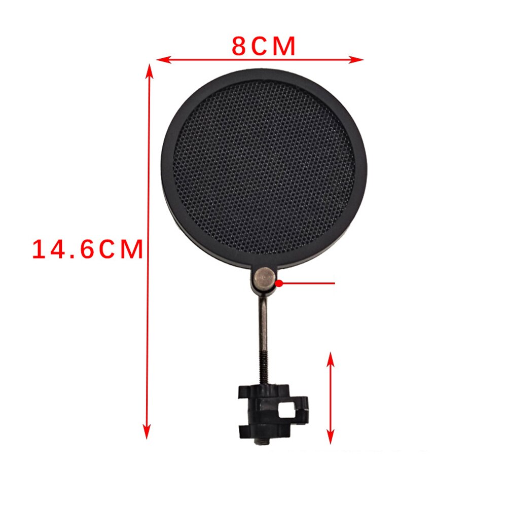 Pop Filter Microphone Easy On Clasp Shield Delivers Perfectly Optimized Voice Clarity Metal Double Mesh Windscreen Filter Mask