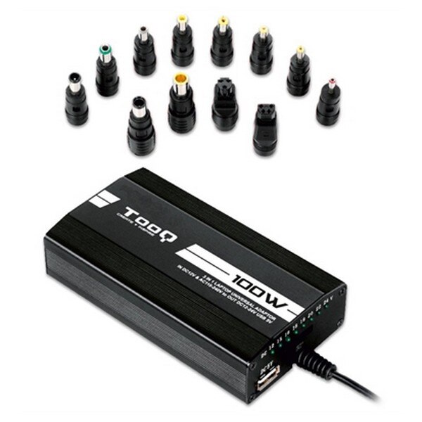 Cargador de portátil TooQ TQLC-100BS01M LED 100W Negro