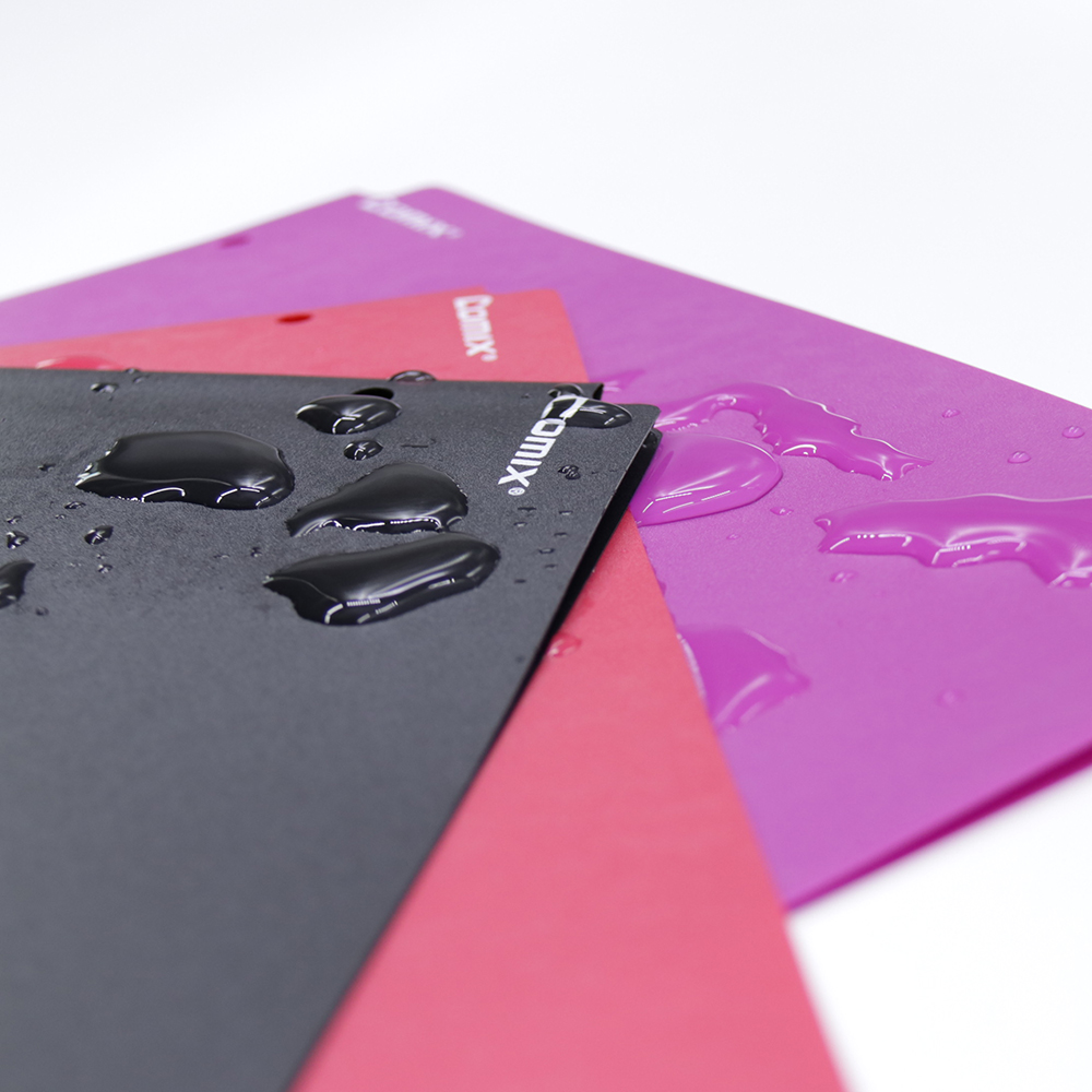 Comix 2 Pocket Folders, Letter Size Poly File Portfolio Folder with 3-Hole Punch, Plastic Folders w/ Pockets, 12pcs/Pack