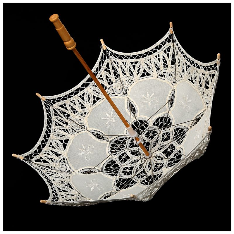 Victorian umbrella umbrella lace wedding bride umbrella Ivory 30x51cm