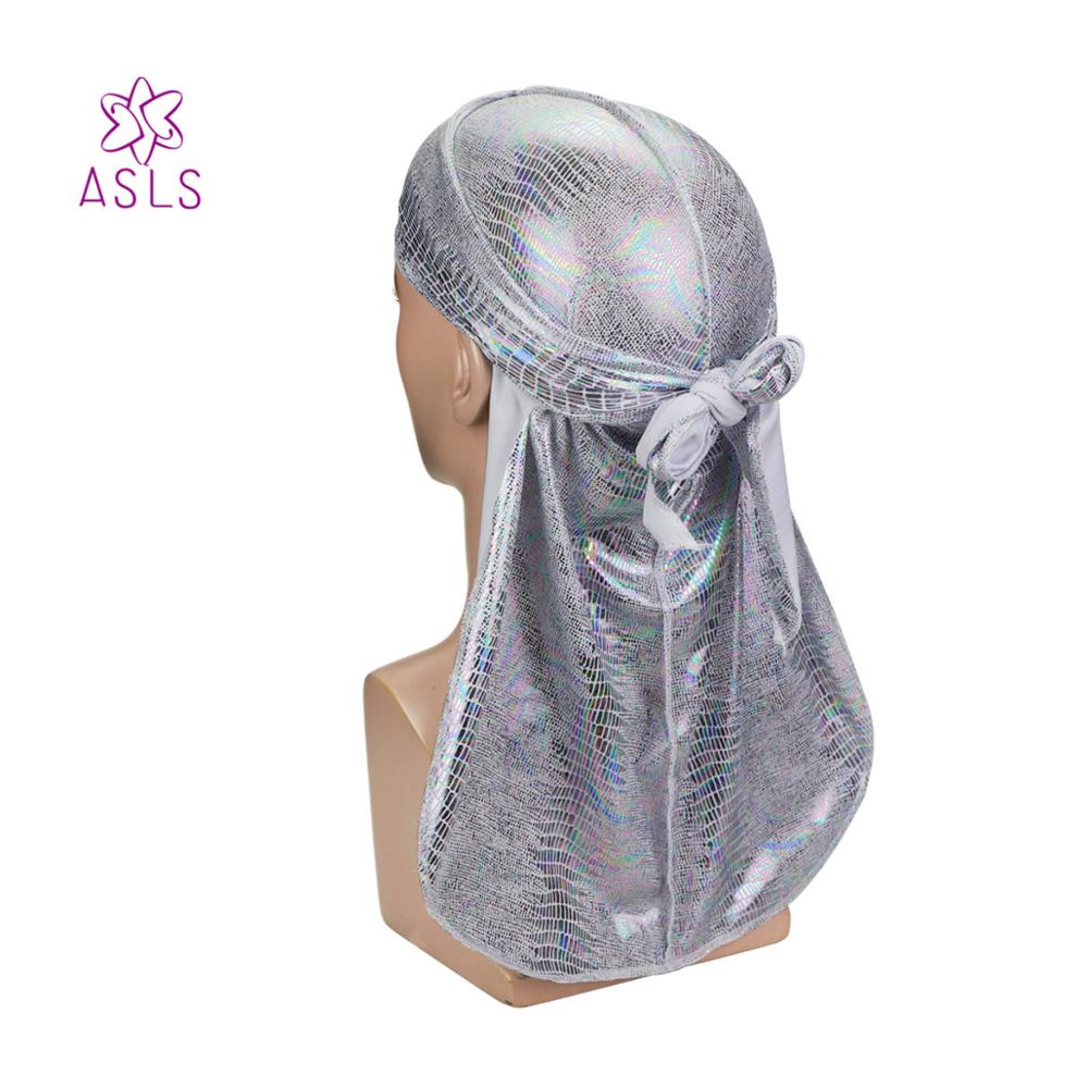 python pattern baotou hat pirate hat Durag Waves Extra Long Tail for Men Biker Headwear Headband Bandana Hair Accessories: White