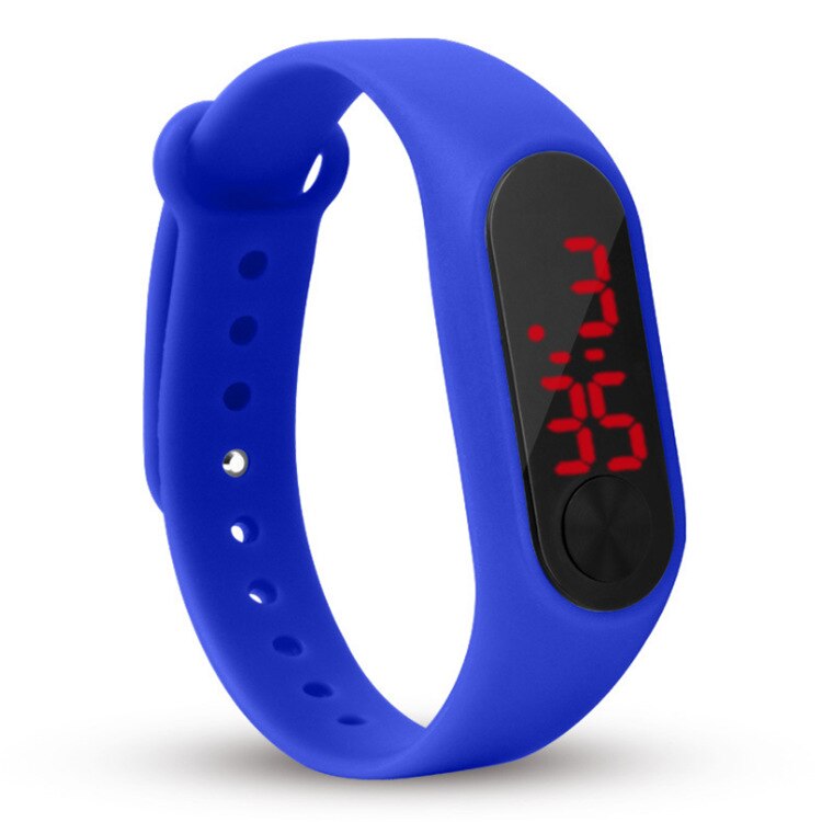 Simple ure til kvinder hånd ring ur led sports elektronisk ur reloj deportivo para ure til mænd: Mørkeblå
