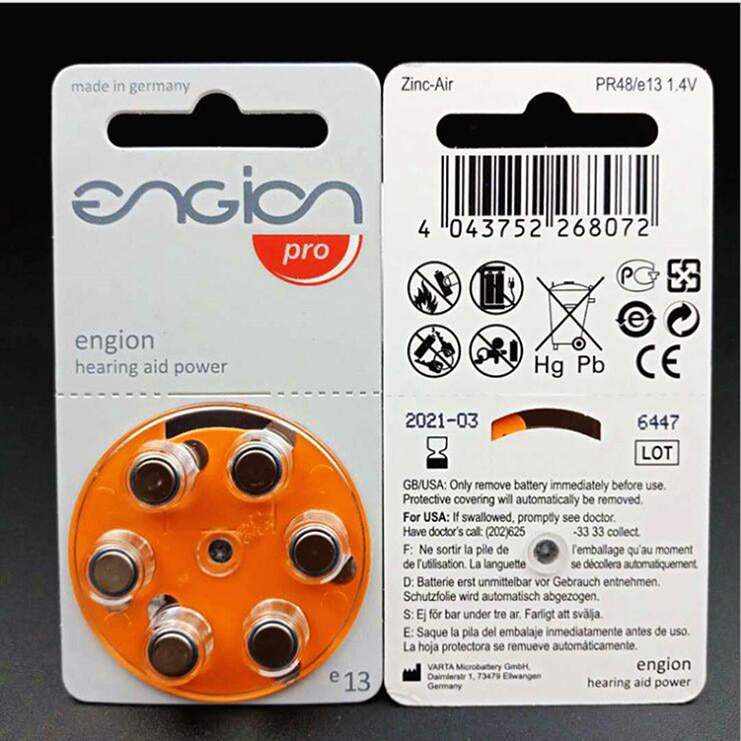 Hearing Aid Batteries A13 13A e13 ZA13 13 PR48 Engion Engine Button Zinc Air Battery 1.4V for BTE Cofe Super Power Hearing Aids