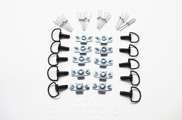 Motorfiets Quick Release D-RING 1/4 Turn Ras Kuip Fasteners Rivet 17mm 14mm voor KTM voor DUCATI Scrambler voor BMW: Black17mm