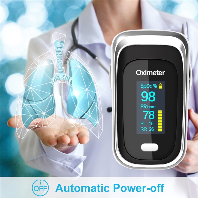 Oxímetro de pulso OLED, Monitor de ritmo cardíaco, oxímetro SPO2 PI RR para el hogar, medidor de oxígeno en sangre, cuidado de la salud oximetro de dedo oxímetro pulsioximetro dedo saturometro d