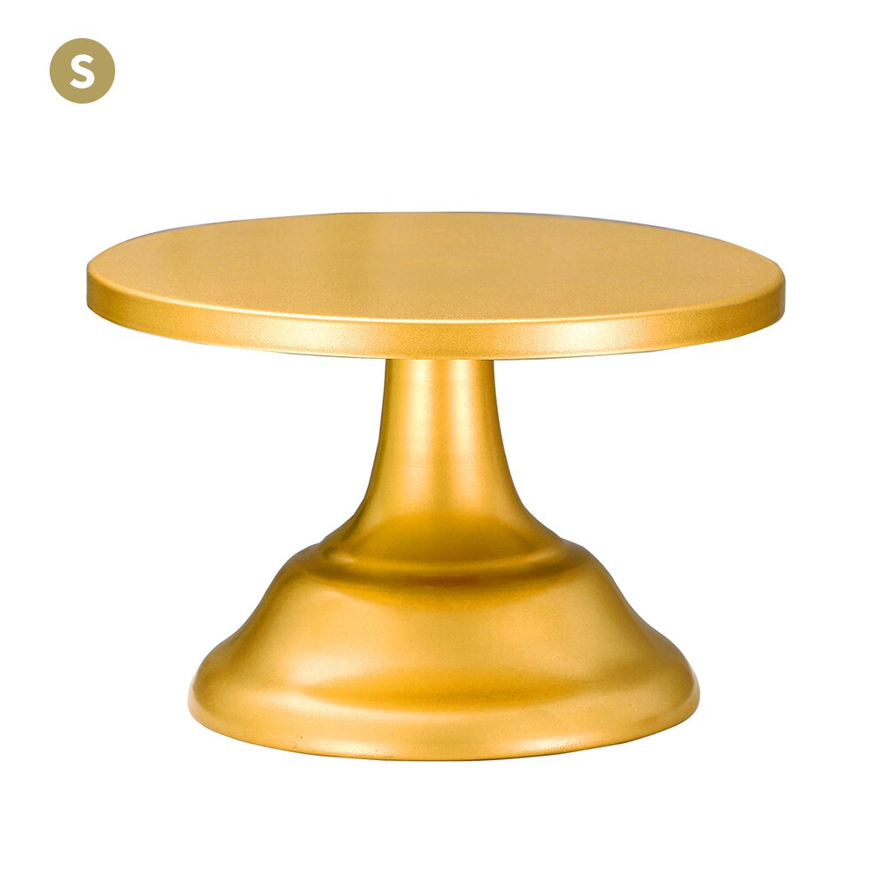 Metalen Cake Stand Melk Thee Winkel Dessert Dessert Tall Lade Bruiloft Props Party Cake Tray Decoratie: Gold / 20cm