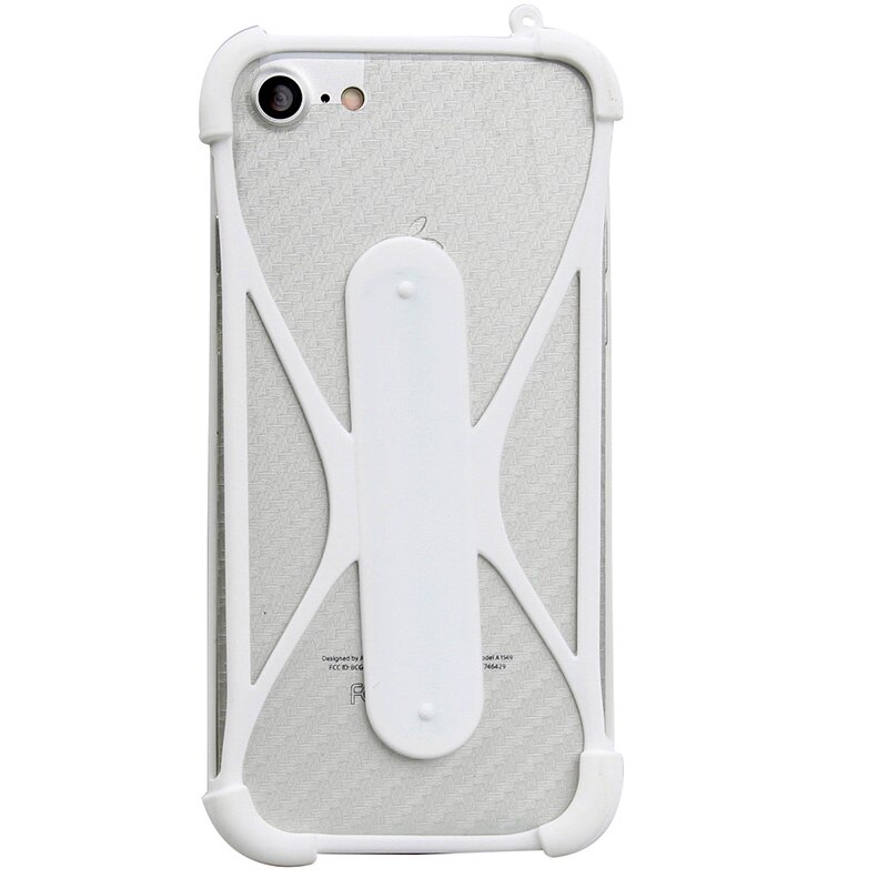 Universal Case For Blackview A60 Pro Soft Silicone Rubber Bumper Phone Holder For Digma Linx Argo 3G Holster: White