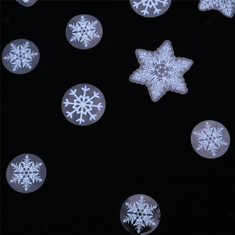 1 Sheet Reusable White Christmas Snowflake Window Stickers Self-adhesive Decor Decals Home Decoration Stickers Glass