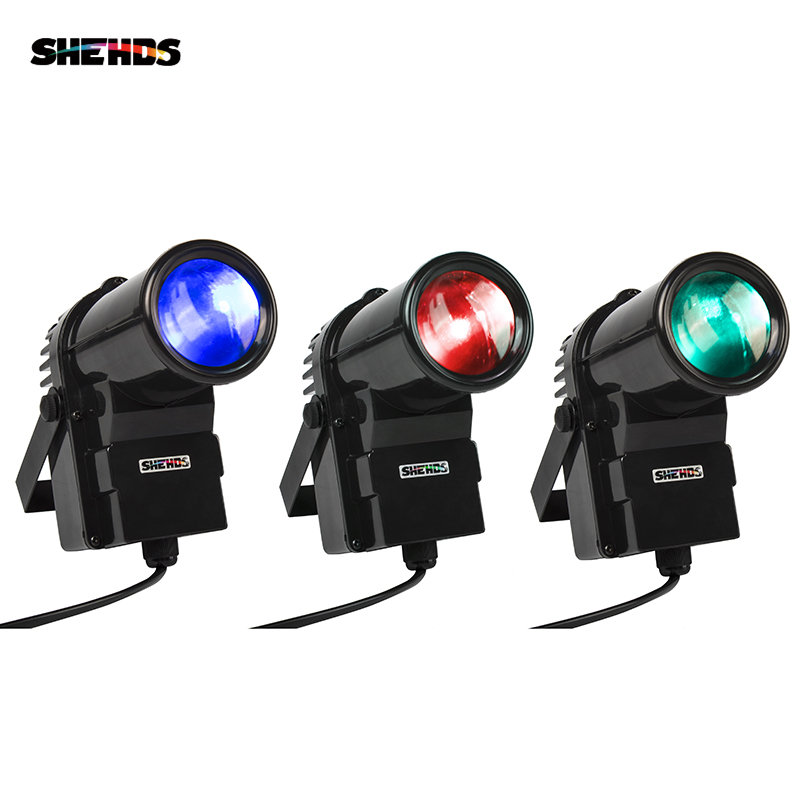Hurtig gratis skib trådløs fjernbetjening mini led spotlight 10w 4 i 1 led pinspot beam lys til spejlkugle til disco dj fest