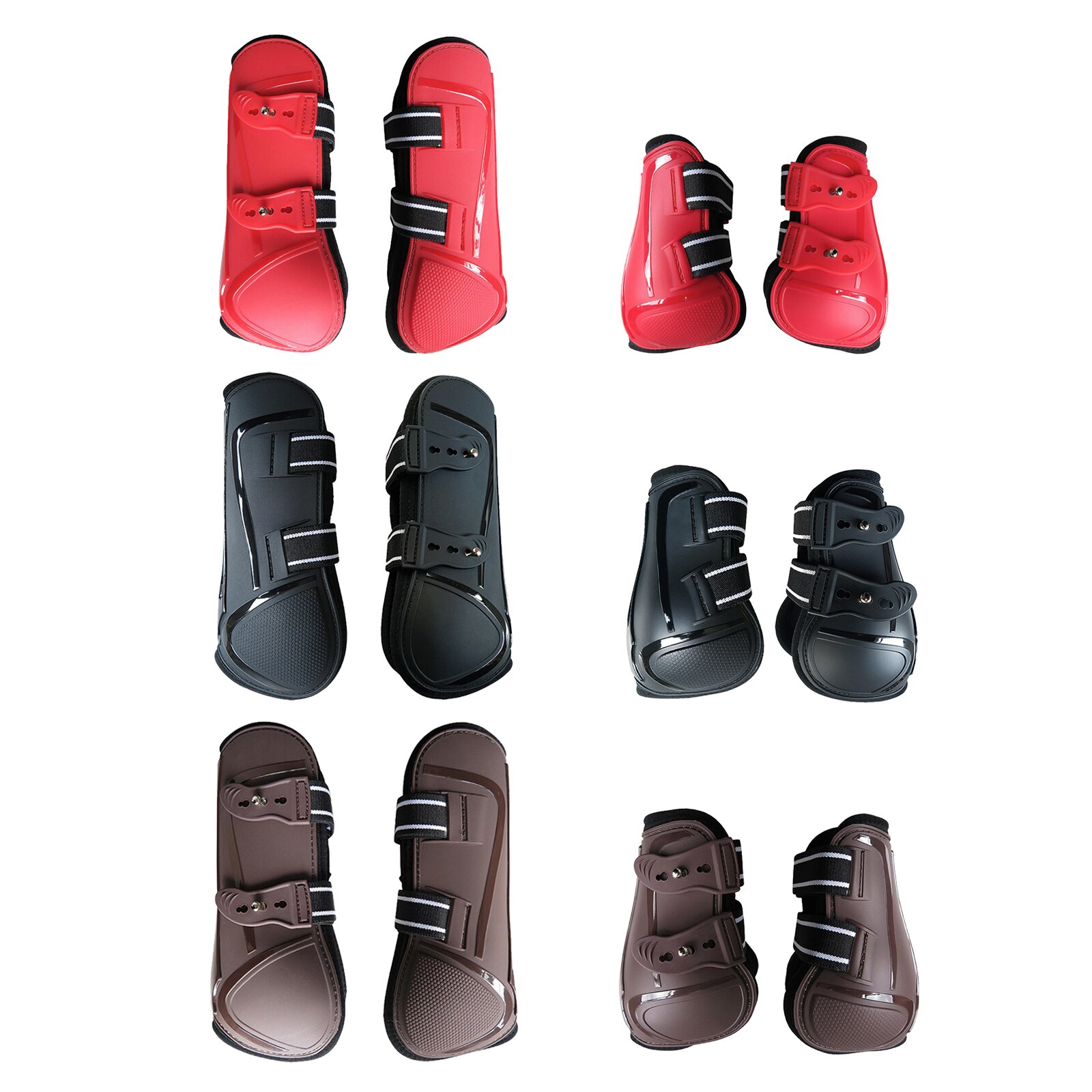 Horse Tendon Boot Front / Hind Legs Set of Riding Exercises Jump Shock-absorbing Dressage Adjustable Protective Equipment