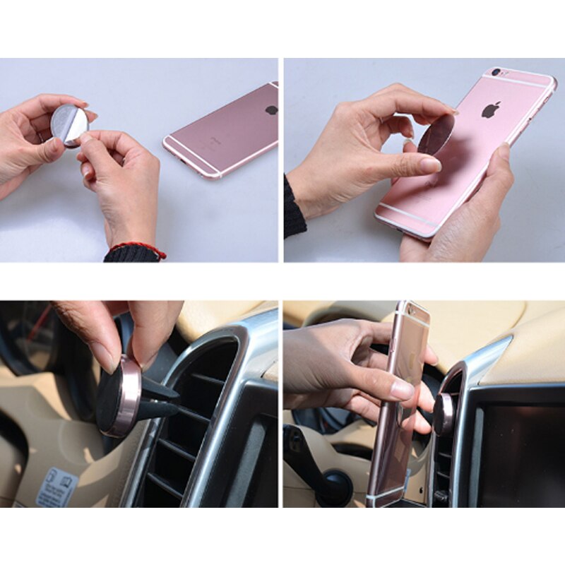 Soporte magnético para teléfono, accesorios para coche, Mini soporte magnético para rejilla de ventilación para IPhone 11, Xiaomi Note 8, Huawei, Samsung en GPS para coche
