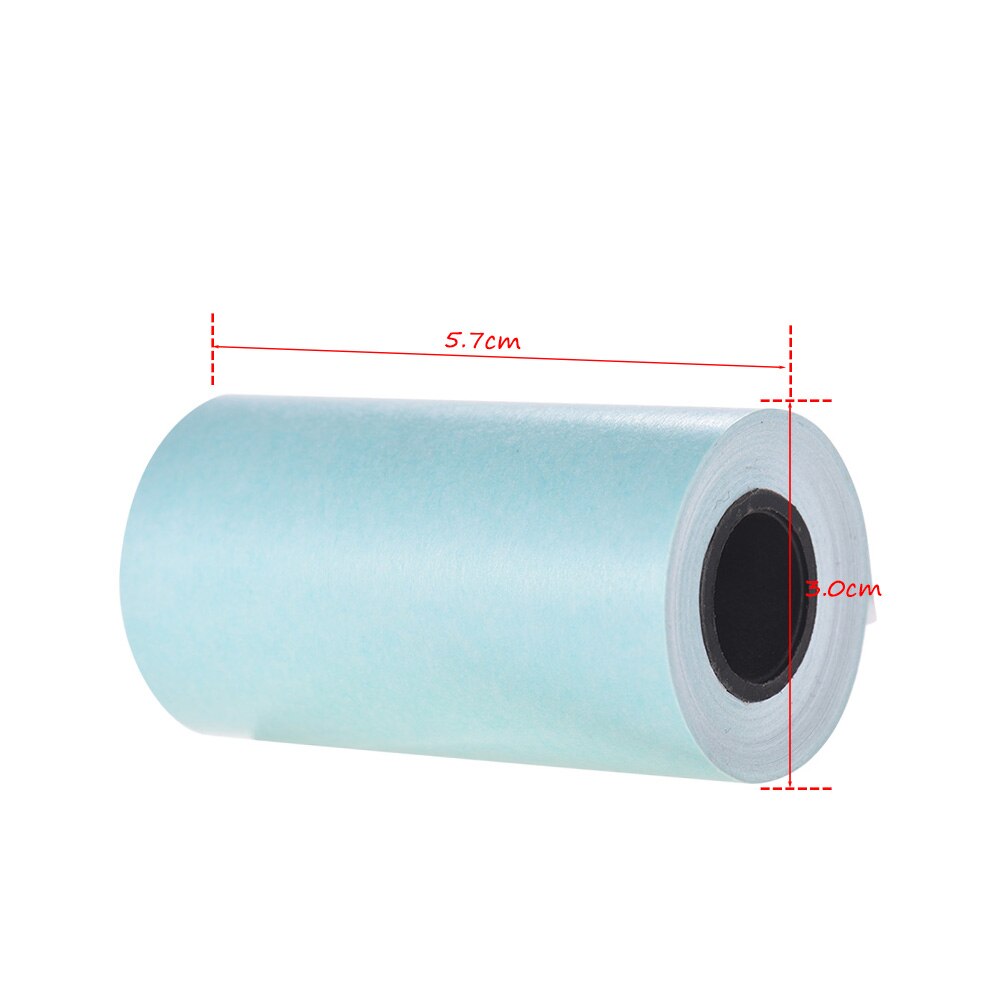 Printbar klistermærke papirrulle direkte termisk papir med selvklæbende 57*30mm(2.17*1.18in)  til peripage  a6 lomme termisk printer