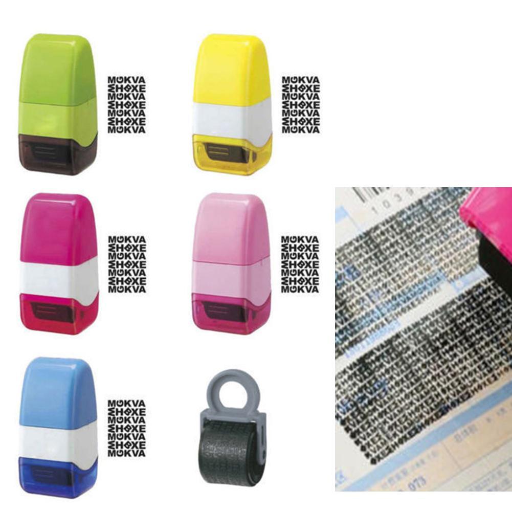 Roller Self Inking Stock Stamp Seal Theft Code Guard Your ID Confidentiality Confidential Seal