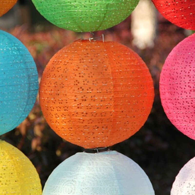 Linternas de papel de estilo chino, faroles huecos de 6 pulgadas/15Cm, para bodas, suministros de decoración para fiestas navideñas, 1 ud.