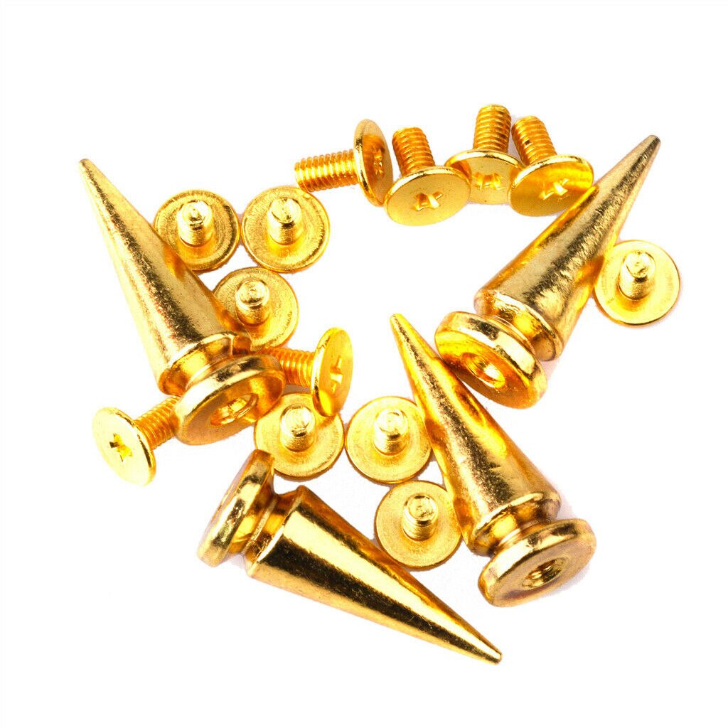 50Set 10*25mm Boom Spikes Studs Punk Spike Legering Zink Leathercraft Ornament Klinknagel Screwback Vlekken Pak voor riem Armband Hoed DIY