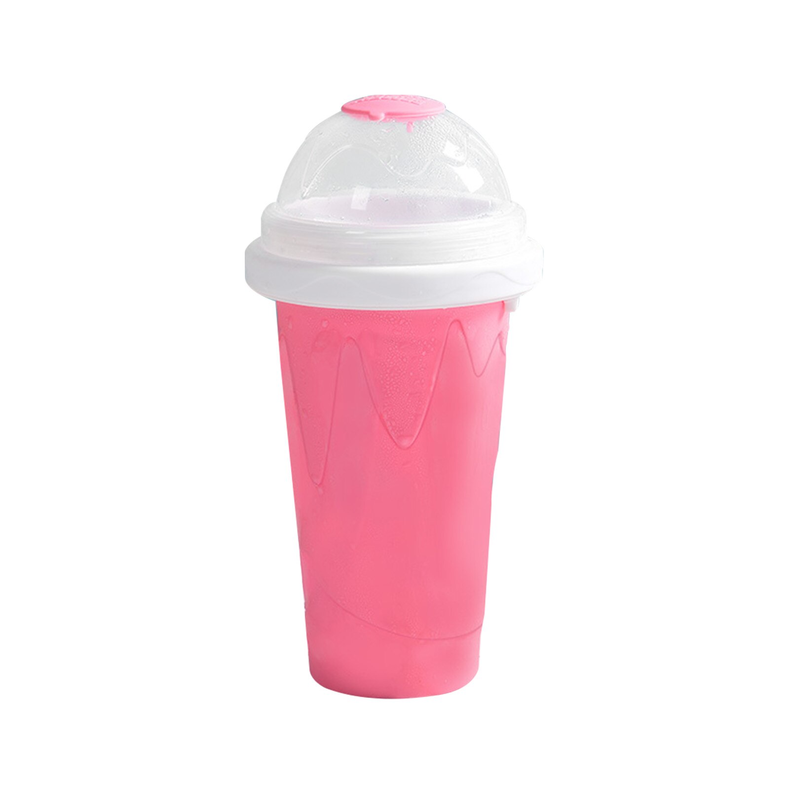 Slush Smoothie Cup Reusable Mug Cooling Maker Quick Frozen Magic Squeeze Ice Cream DIY Durable Milkshake Tool Pinch Homemade: B(Pink)