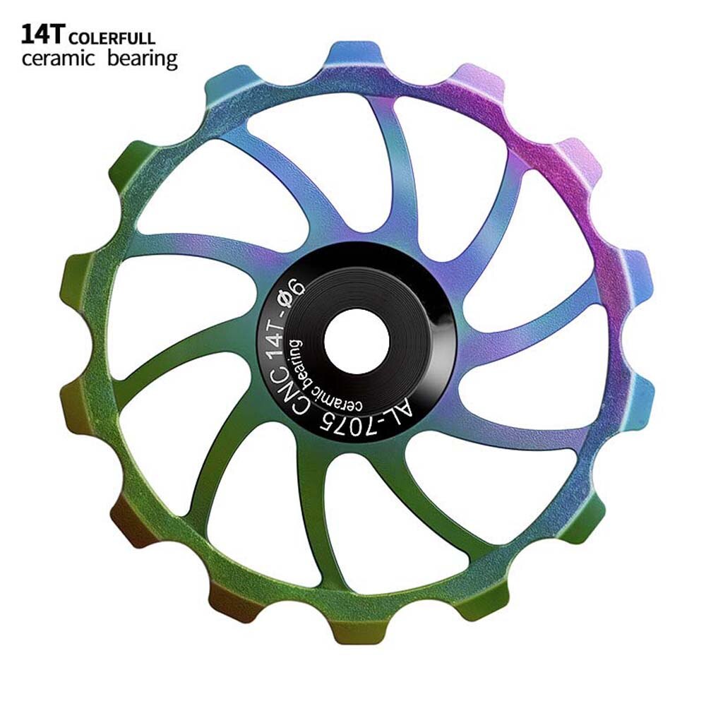 Cycling Bicycle Tension Rear Derailleur Bike Guide Roller Pulley Parts 14T 16T Guide Wheel Ceramic Bearing Jockey Wheel