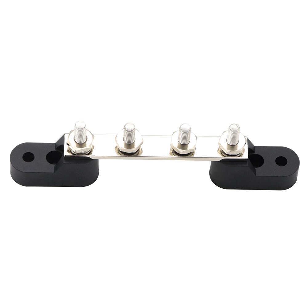 Heavy-Duty Module Bus-Bar Box 4 Way Stud Bus Bar 100A 48V M6 Stud Terminal Buss Bar with Cover for Marine Boat
