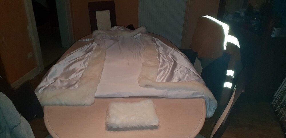 Ivoor wit rood Cape Bridal Wedding Mantel Wedding shawl Kapmantel Jassen Wraps Faux Fur Mantles muff Gratis Hand warmer