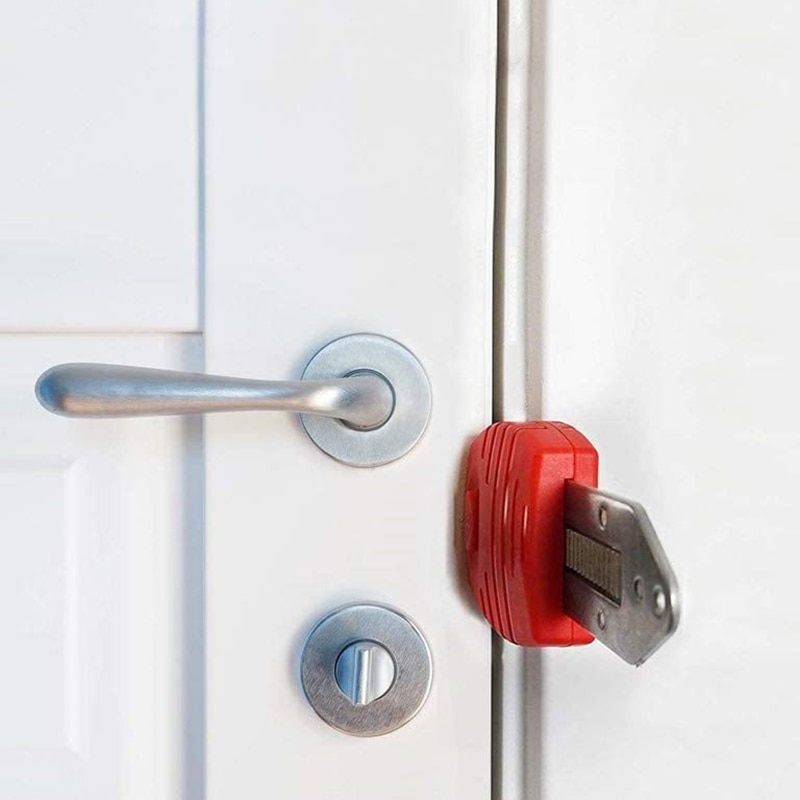 Cerradura de puerta portátil, cerradura de seguridad de viaje, cerradura de bloqueo escolar para viaje, Hotel, casa, apartamento, habitación de Hotel, seguridad