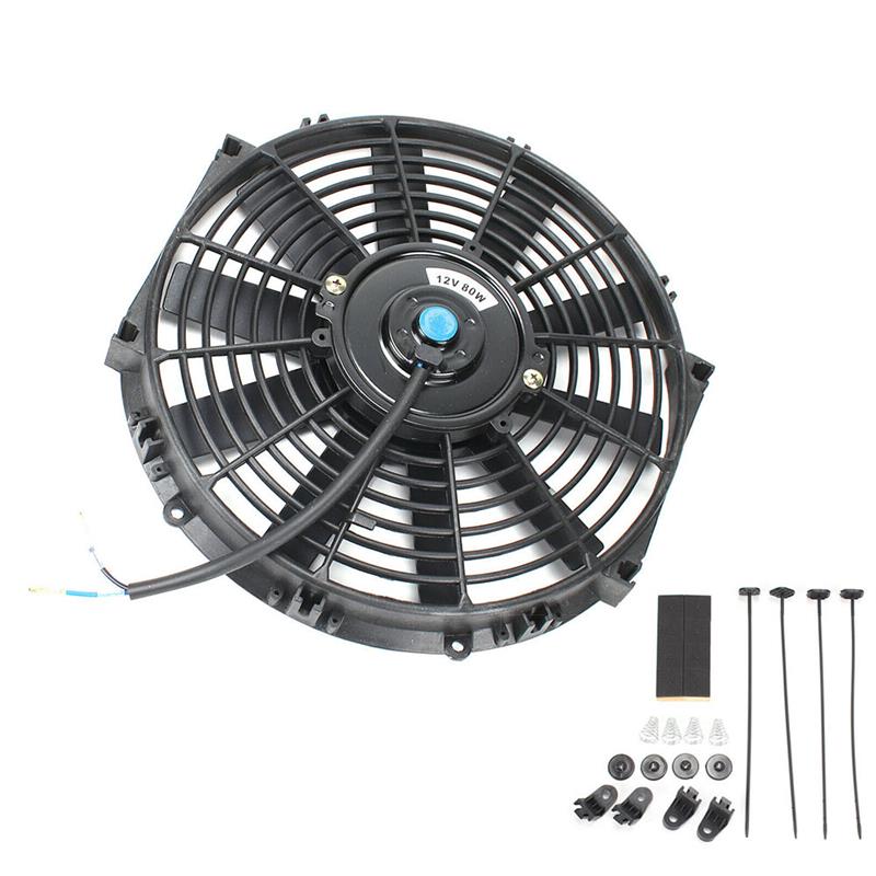 12 pulgadas Slim Push-Pull eléctrico de ventilador de refrigeración de motor radiador del motor Auto Slim Reversible Ventilador de refrigeración eléctrico para coche