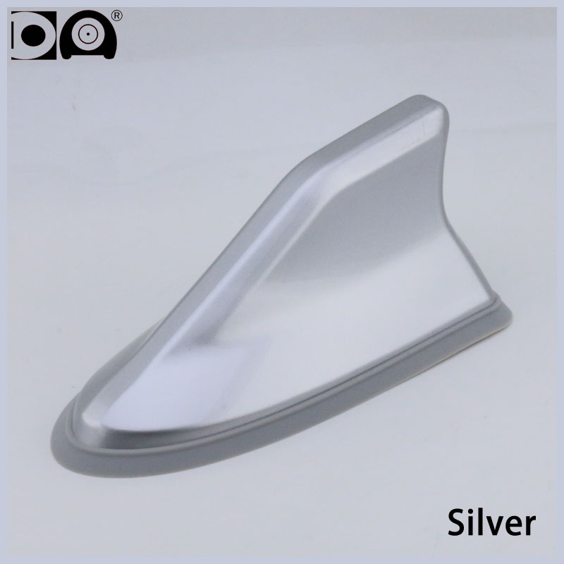 Renault Megane Waterproof shark antenna Strong radio signal Piano painting Abs plastic: Silver