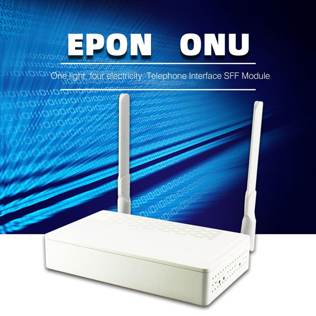 Vier-poort EPON ONU Terminal Met 1G3F + WIFI + CATV Toepassing Op FTTH-Modus Mini Glasvezel Modem router Firmware EU plus