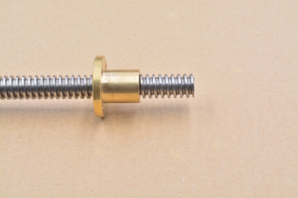 Husillo trapezoidal de plomo con tuerca, acero inoxidable 304, T20, longitud 350mm, Paso 4mm