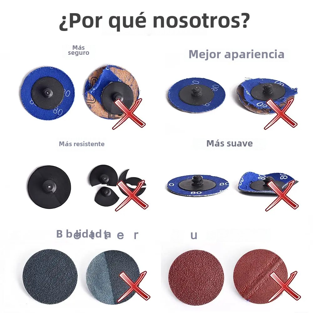 20Pcs Quick Change Roll Lock Sanding Disc 36 -240 Grit 2 Inch for Die Grinde Surface Prep Polishing Metal Grinding Wood Sanding