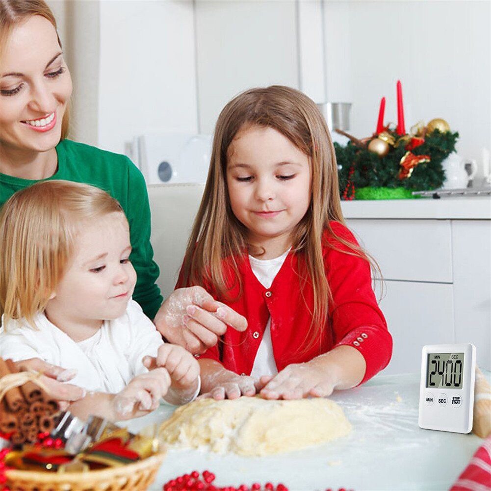 Super Thin LCD Digital Screen Kitchen Timer Square Cooking Count Up Countdown Alarm Sleep Stopwatch Temporizador Clock