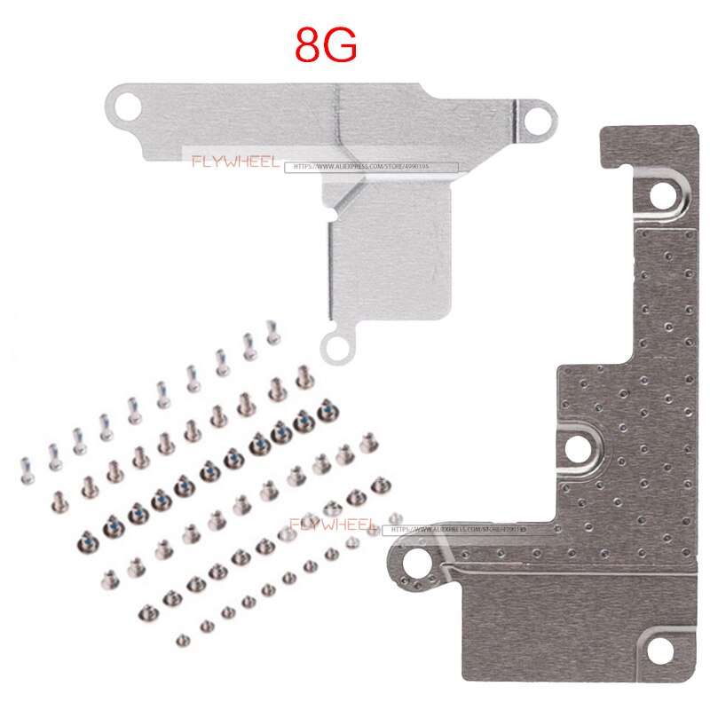 1set For iPhone 5 5S 6 6S 7 8 Plus LCD Display Metal Bracket Cover +Battery Spacer Metal Plate Holder With All Set Screws: For 8G