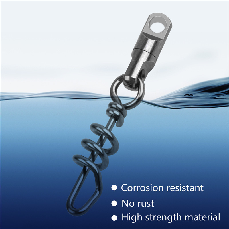 20Pcs/lot Heavy Duty Brass fishing swivels 550LB Big game quick link Corkscrew swirl snaps connector jig rig fishing tackle