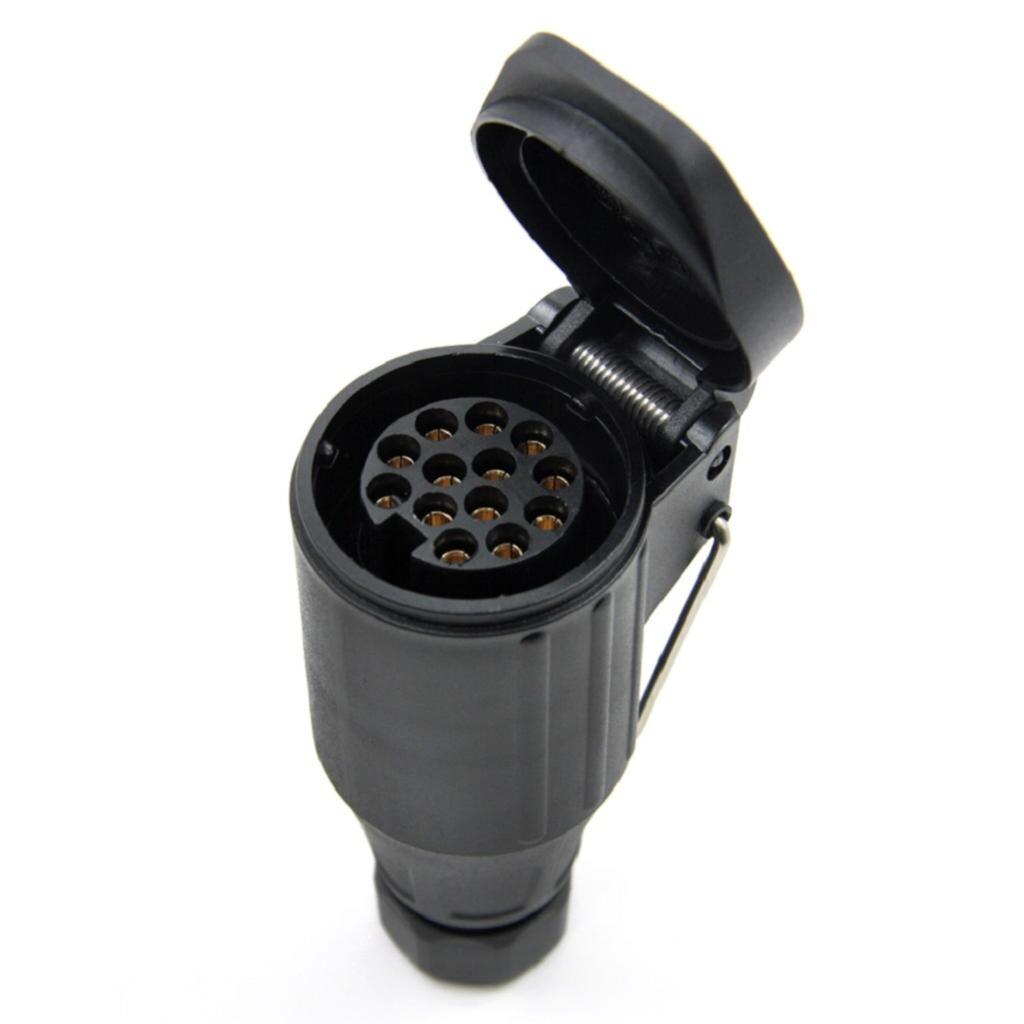 Adaptateur de prise de remorquage 13 broches magideal pour remorque de voiture et camion 12v noir