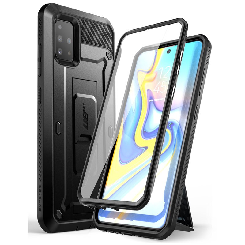 Voor Samsung Galaxy A51 Case (Niet Fit A50 &amp; A51 5G) supcase Ub Pro Full-Body Robuuste Holster Case Met Ingebouwde Screen Protector: Black