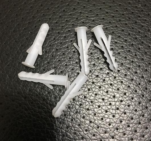 Tubo de expansión de plástico antideslizante, tornillos de expansión de plástico, anclaje de bulto de nailon, tapón de goma, 5mm/6mm, 1000 Uds.