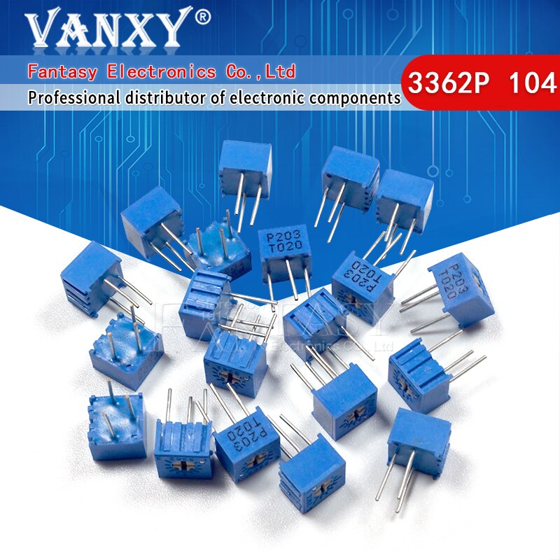 10PCS 3362P-1-104LF 3362P 100K ohm 3362P-1-104 3362P-104 3362 P104 104 Trimpot Trimmer Potentiometer Variable resistor