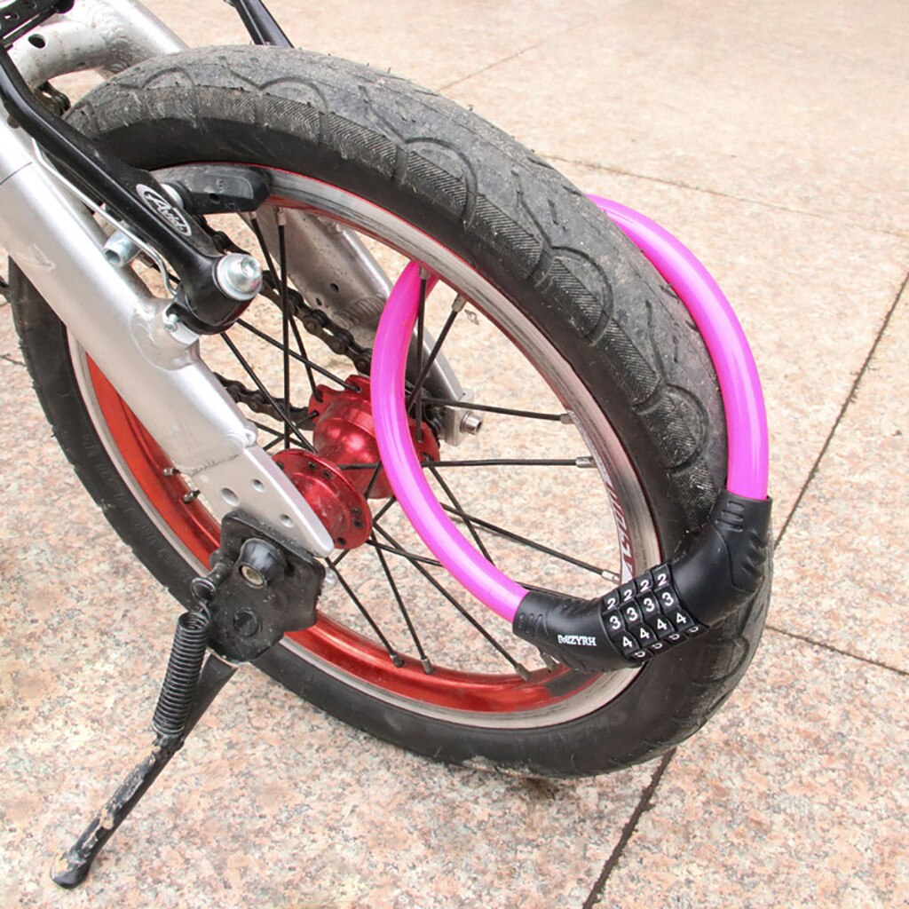 Bike Lock Cable Locks for Bicycle Heavy Duty Combination Chain Padlock Security Digital Equipment Anti-theft Lock#40