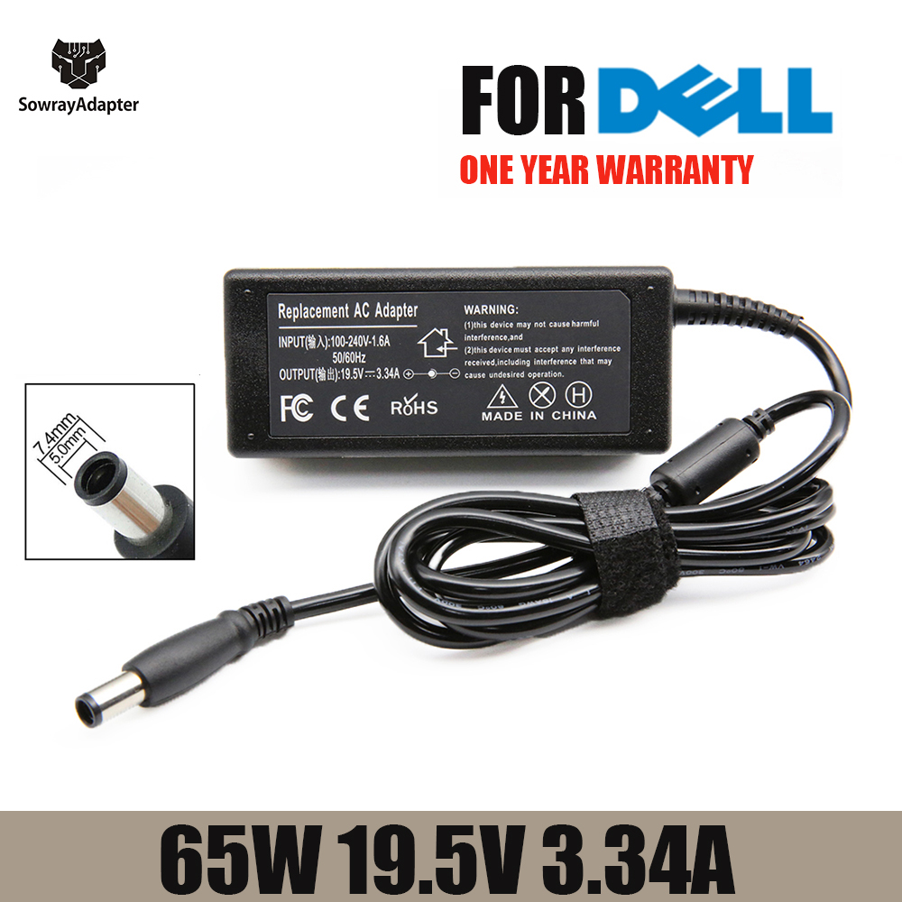 19.5V 3.34A 7.4*5.0mm 65W laptop AC power adapter charger for Dell Dell Latitude E5440 E5470 7480 E6540 E7440 E7450 E7250 E6440