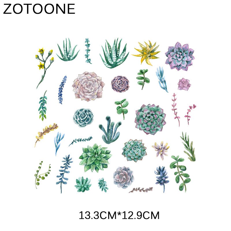 Patches Voor Kleding Ijzer Op Heat Transfers Applique Diy Bloem Dier Set Patch Gedrukt Toepassing Thermo Stickers D: 1860