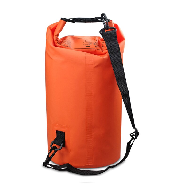 Ocean pack 5l 2l uigennemtrængelig tørpose 500d mesh klud vandtæt til drifting vandring svømning dykning udendørs camping rygsæk: Brun / L (5l)