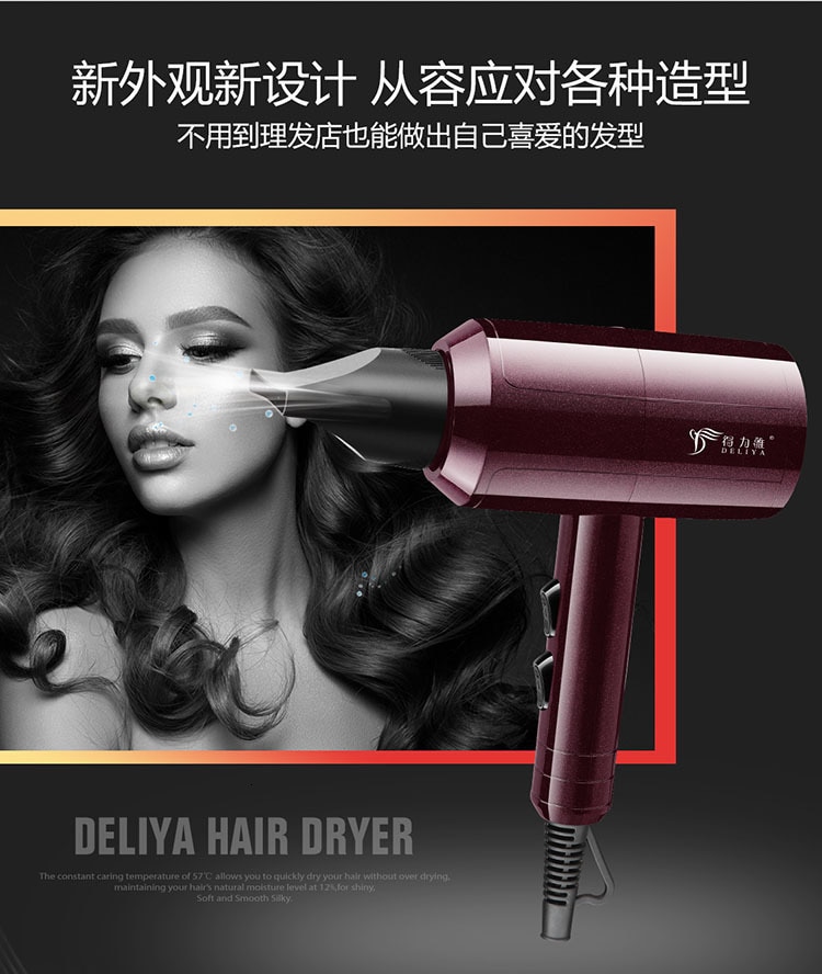 Bærbar mini hårtørrer 2200 w til hårtørrer hårbørste hårtørrer maskine rejse hårtørrer