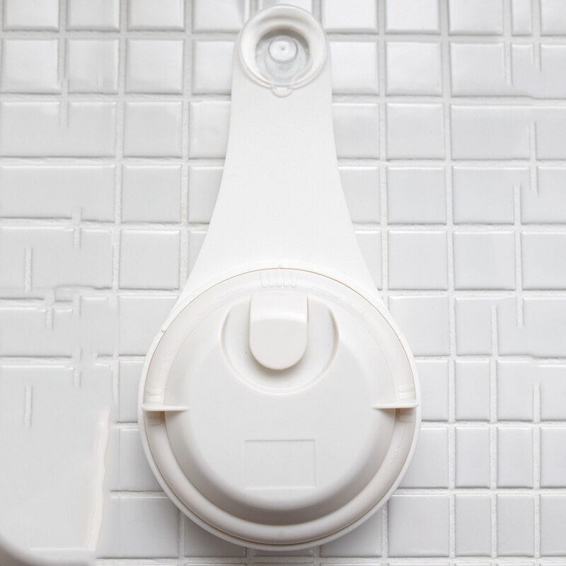 Bathroom waterproof anti-fog suction cup wall clock bathroom suction cup clock(white)